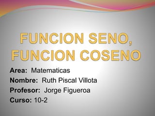 Area: Matematicas
Nombre: Ruth Piscal Villota
Profesor: Jorge Figueroa
Curso: 10-2
 