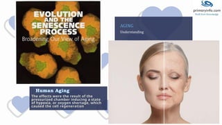 AGING
Understanding
The effects were the result of the
pressurized chamber inducing a state
of hypoxia, or oxygen shortage, which
caused the cell regeneration"
 
