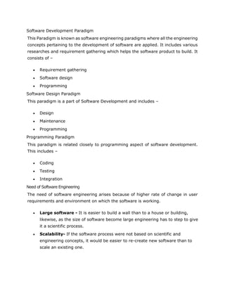 Software Engineering Evolution Software Paradigm | PDF
