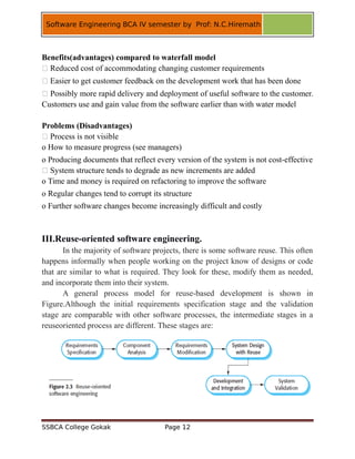 Software engineering for IV sem BCA ,RCU Belgavi.Syllabus | PDF