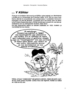 Sensaciòn – Percepciòn – Ilusiones Òpticas
5
 