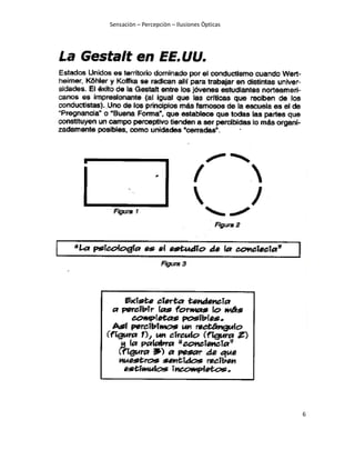 Sensaciòn – Percepciòn – Ilusiones Òpticas
6
 