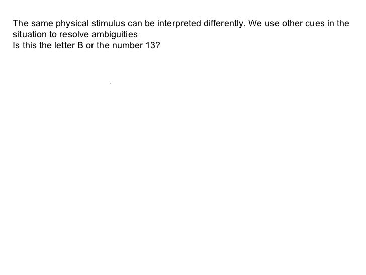 Sensation perception and attention essay