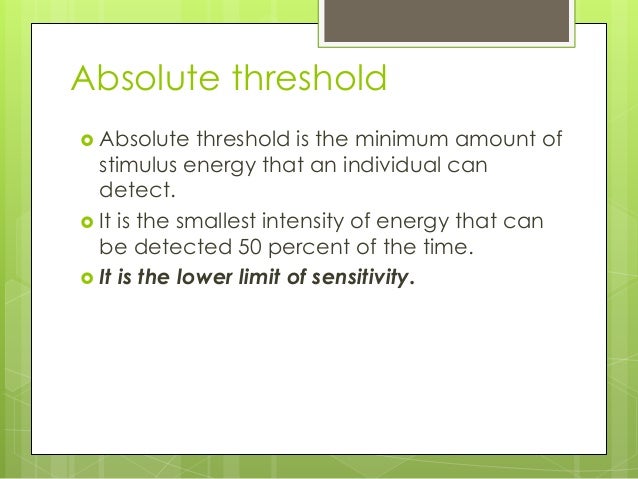 subliminal threshold