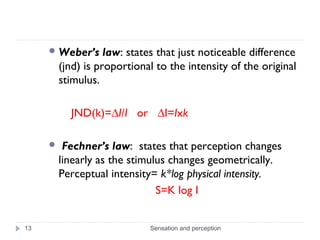Log Perception Question Sensation and perception | PPT