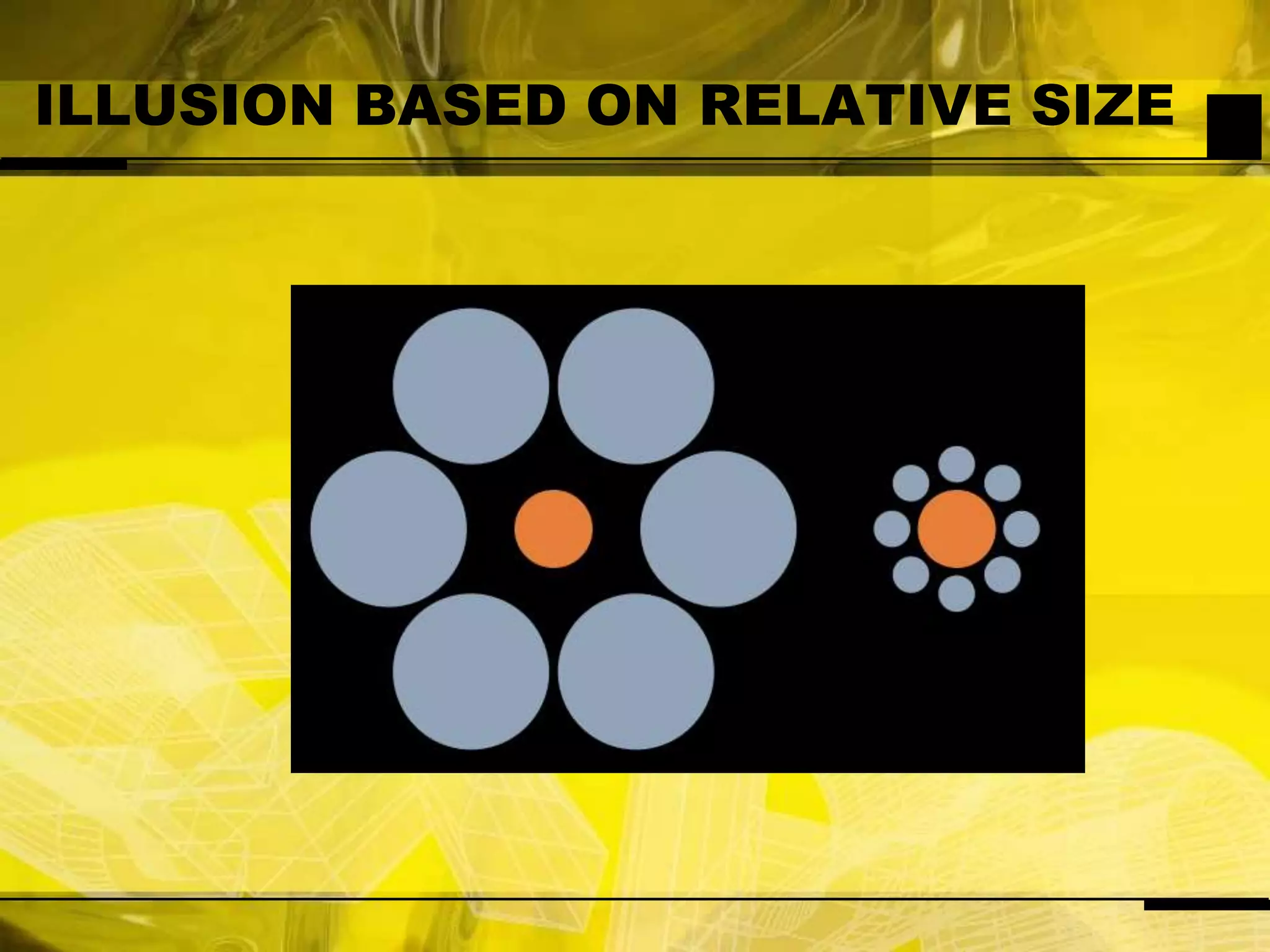 ILLUSION BASED ON RELATIVE SIZE