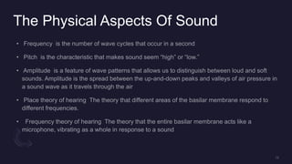 The Physical Aspects Of Sound
 