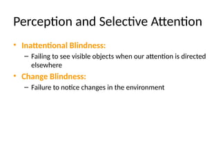 Sensation and Perception lecture slides | PPTX