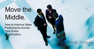  
1.	
   	
  Intro	
  with	
  Tagline	
  (Showing	
  End	
  Result)	
  
Move the
Middle.
How to Improve Sales
Performance Across
Your Entire
Organization.
 