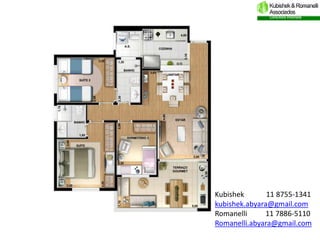 Kubishek       11 8755-1341
kubishek.abyara@gmail.com
Romanelli     11 7886-5110
Romanelli.abyara@gmail.com
 