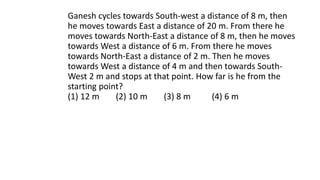 SENSE OF DIRECTION questions for psc exams | PDF
