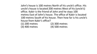 SENSE OF DIRECTION questions for psc exams | PDF