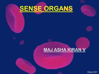 MAJ ASHA KIRAN V
SENSE ORGANS
Slide 001
 