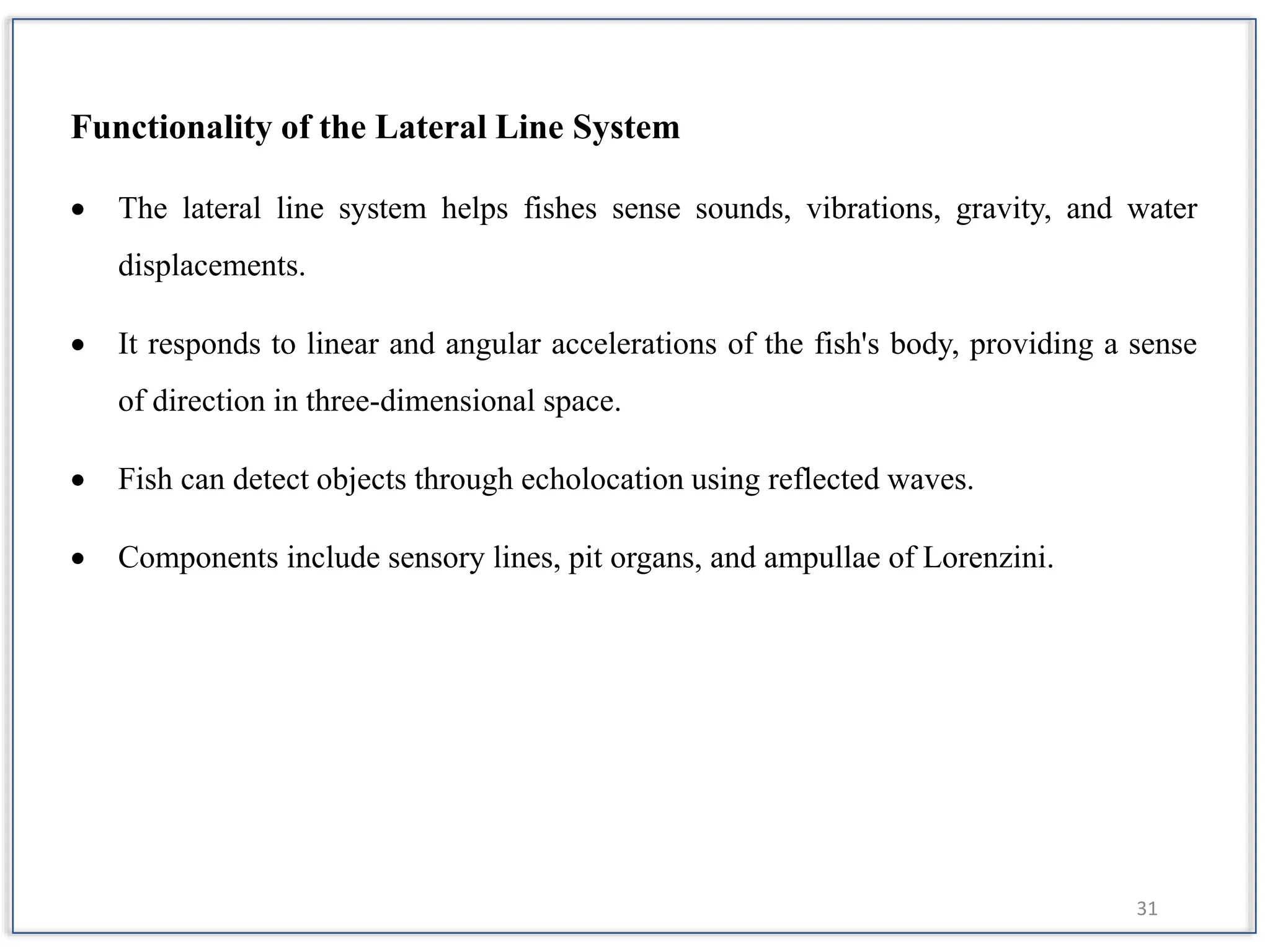 Sense organs and their functions in Fish | PPTX