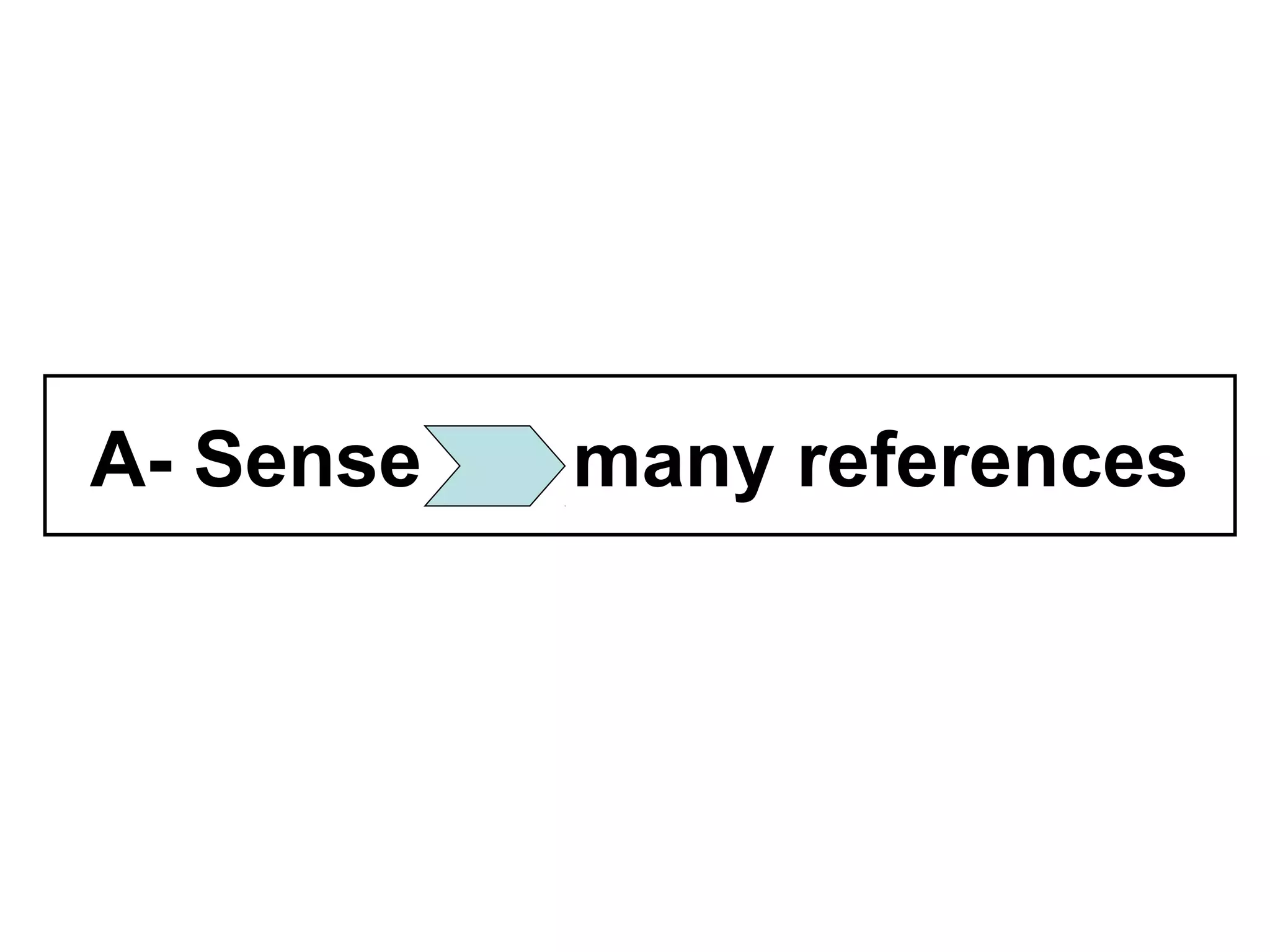 A- Sense   many references
 