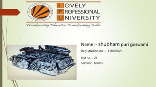 Name :- shubham puri goswami
Registration no. :- 11802848
Roll no. :- 24
Section :- M1891
 