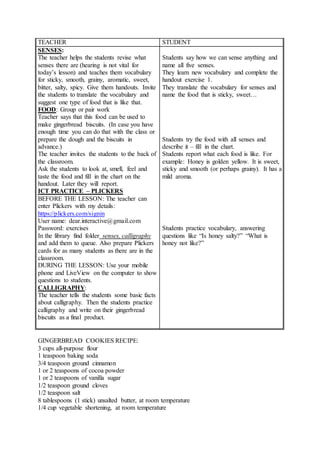 Senses elementary 4 lesson plan | PDF