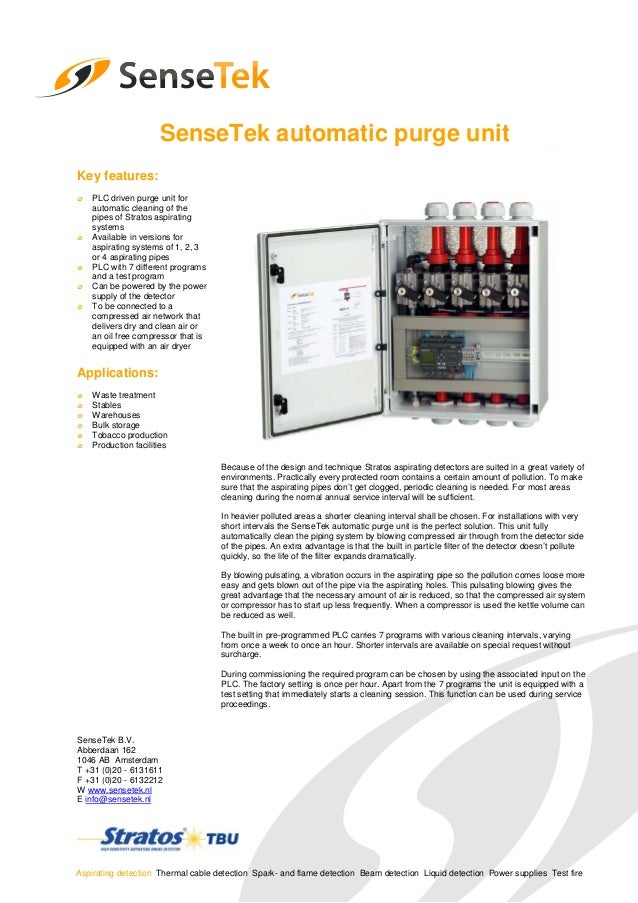 Sensetek automatic purge unit