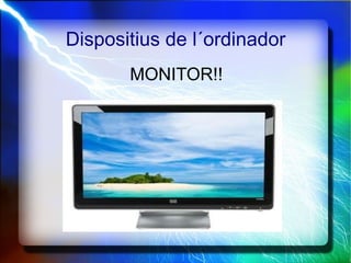 Dispositius de l´ordinador MONITOR!! 
