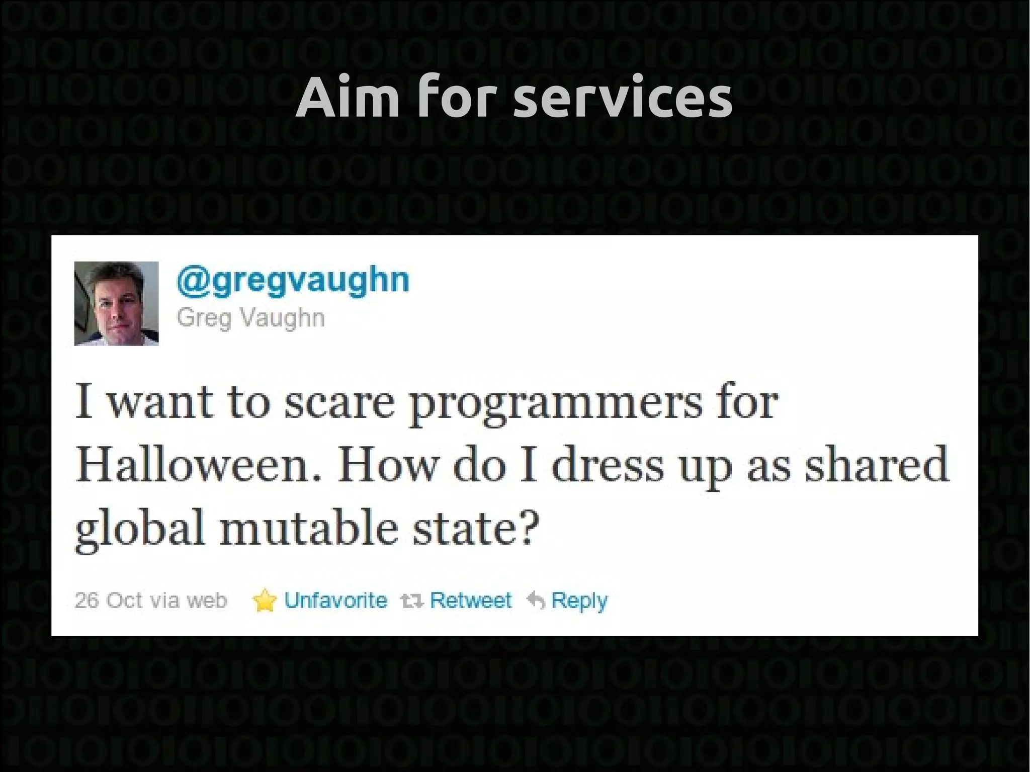Aim for services
 