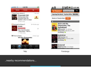 Yelp           Fandango




..nearby recommendations...
 