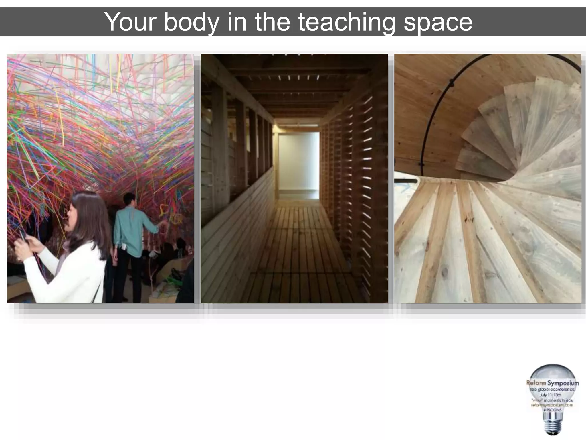 Your body in the teaching space
 