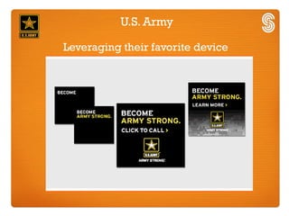 U.S. Army

Leveraging their favorite device
 
