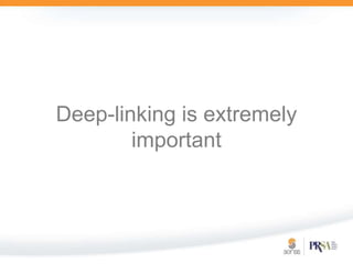 Deep-linking is extremely important