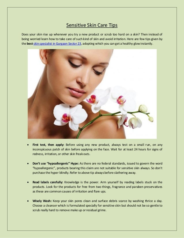 tips for sensitive skin