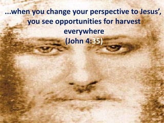...when you change your perspective to Jesus’,
you see opportunities for harvest
everywhere
(John 4:35)

 