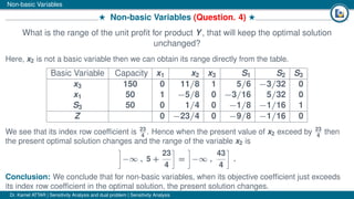 Non Basic Variables Vs Basic Math Operations research(Sensitivity analysis) | PDF
