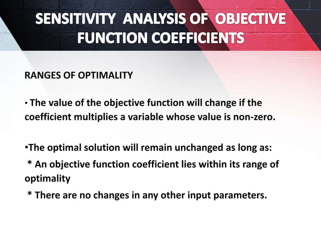 Sensitivity analysis in linear programming problem ( Muhammed Jiyad ...