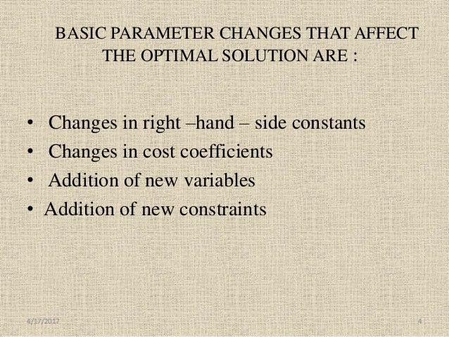Sensitivity analysis linear programming copy