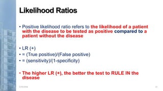 Sensitivity, specificity and likelihood ratios | PDF