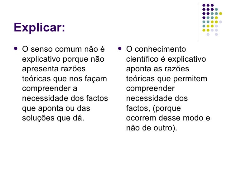 Conhecimento Cientifico E Senso Comum Exemplos