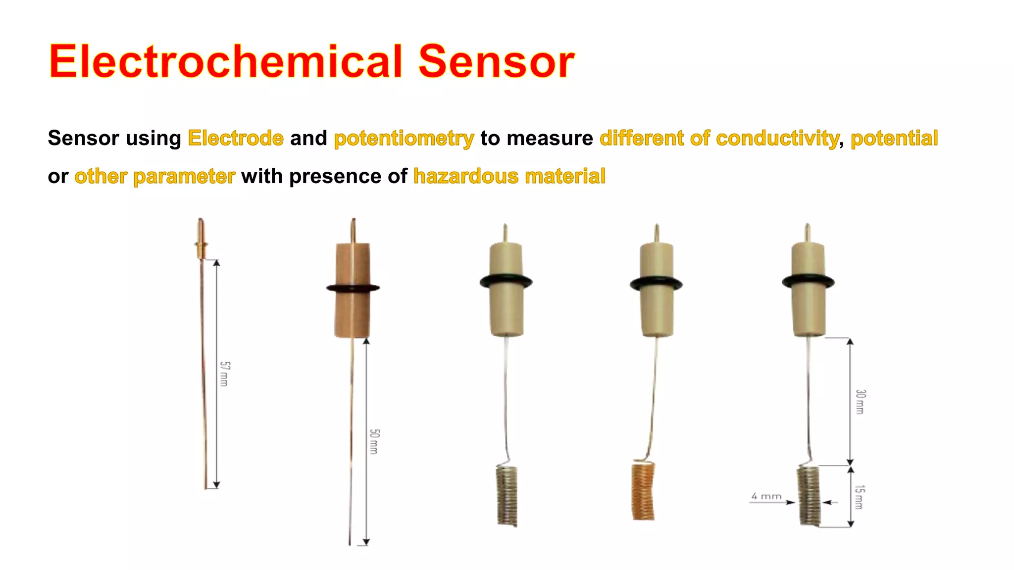 Sensor using and to measure ,
or with presence of
 