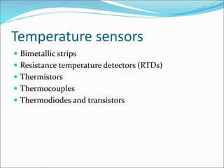Sensor and transducers | PPT