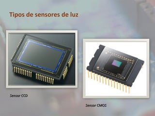 Tipos de sensores de luz Sensor CMOS Sensor CCD 
