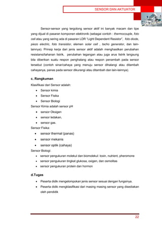 Sensor dan Aktuator | PDF