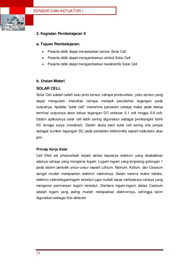 Aplikasi sensor dan aktuator