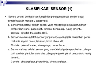 Sensor dan aktuator