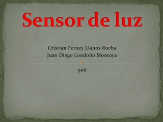 Cristian Ferney Llanos Rocha
Juan Diego Londoño Montoya
906
 