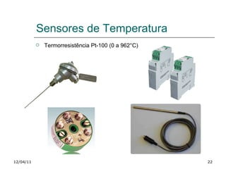 Sensores de Temperatura Termorresistência Pt-100 (0 a 962°C) 12/04/11 