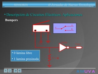 A M   U V A Descripción de Circuitos Eléctricos. Aplicaciones Bumpers II Jornadas de Nuevas Tecnologias SENSORES 0 lámina libre 1 lamina presinoda 