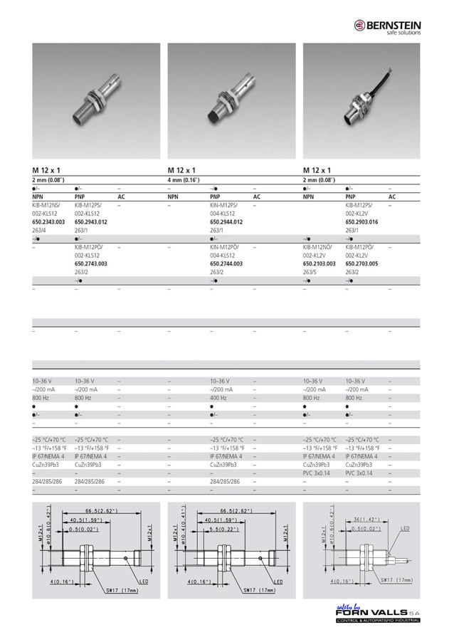 Sensor R307 Medidas Sensores inductivos | PDF