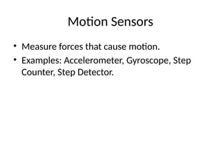Comprehensive Guide to Android Sensor Fundamentals and Programming | PPTX