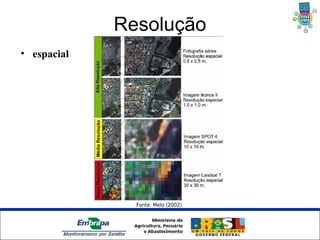 Resolução
• espacial




                               Fonte: Melo (2002)




             Unidade Síntese
 