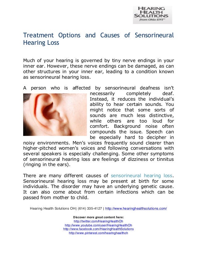 Types Causes And Treatment Of Hearing Loss