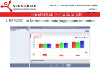 ₺Misura ciò che è misurabile e rendi misurabile ciò che non lo è₺
                                                              Galileo Galilei


F re e Re h a b – m o d u l o S R
2. REPORT – in funzione del carico
 