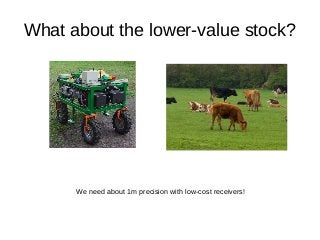 What about the lower-value stock?
We need about 1m precision with low-cost receivers!
 